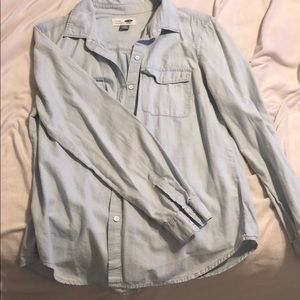 Button down jean top